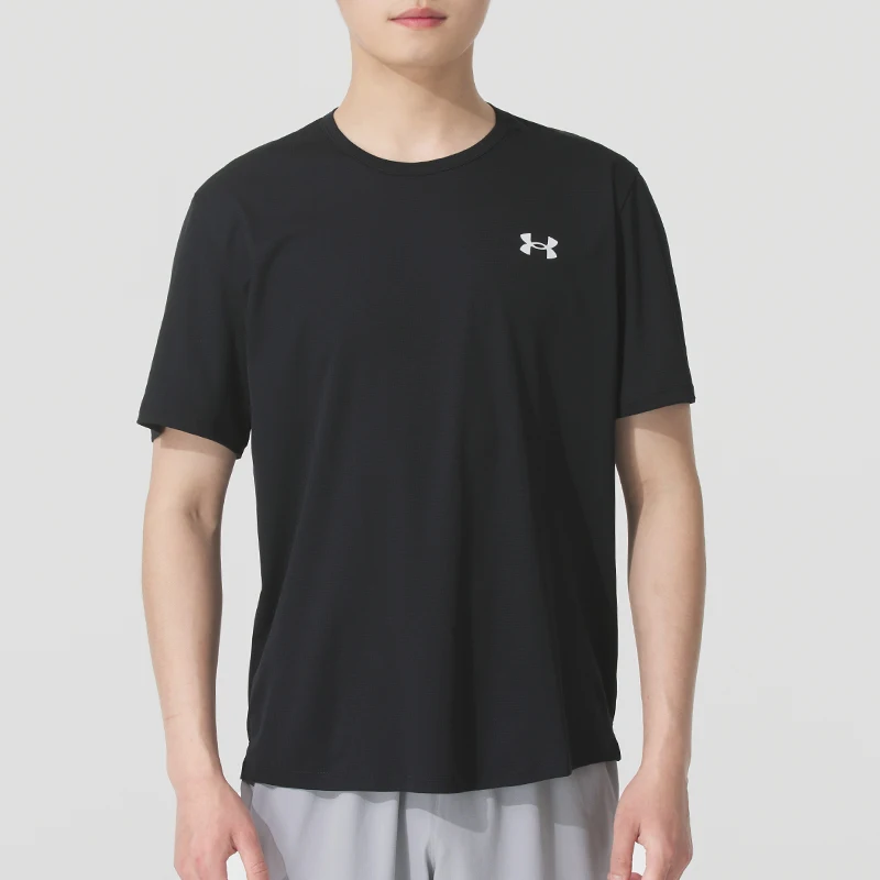 

Футболка Underarmour, мужская спортивная одежда, топ для фитнеса и тренировок, удобный дышащий топ с короткими рукавами 1382804-001