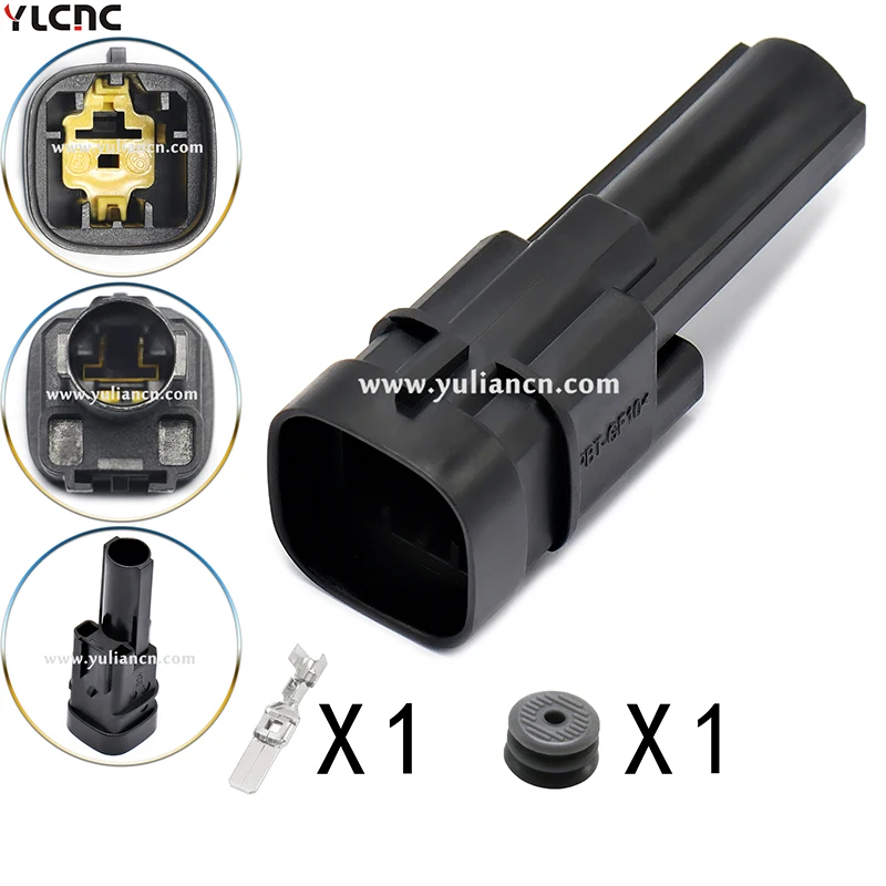 YLCNC 1Pc 1Pin High Current Automotive Wiring Harness Connector Plug 1544603‑1 1544606‑1 Car Power Replacement Part