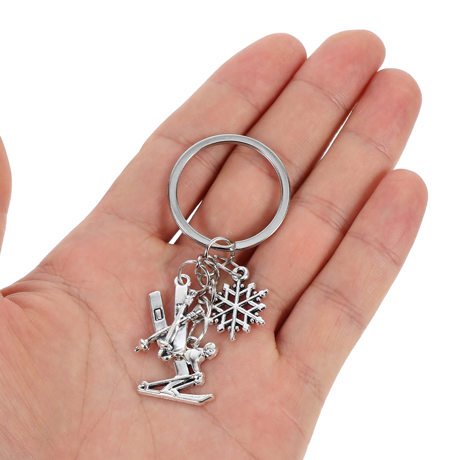 

Ski Keychain Figure Skate Ice Skating Charm Keyring Handbag Decoration Accessories Pendant