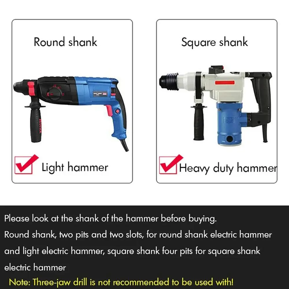 1Pcs Square Shank SDS Plus Masonry Drill Bit 6-20mm Carbide Tipped Carbide Concrete Drill Bit 110-500mm Twin Spiral
