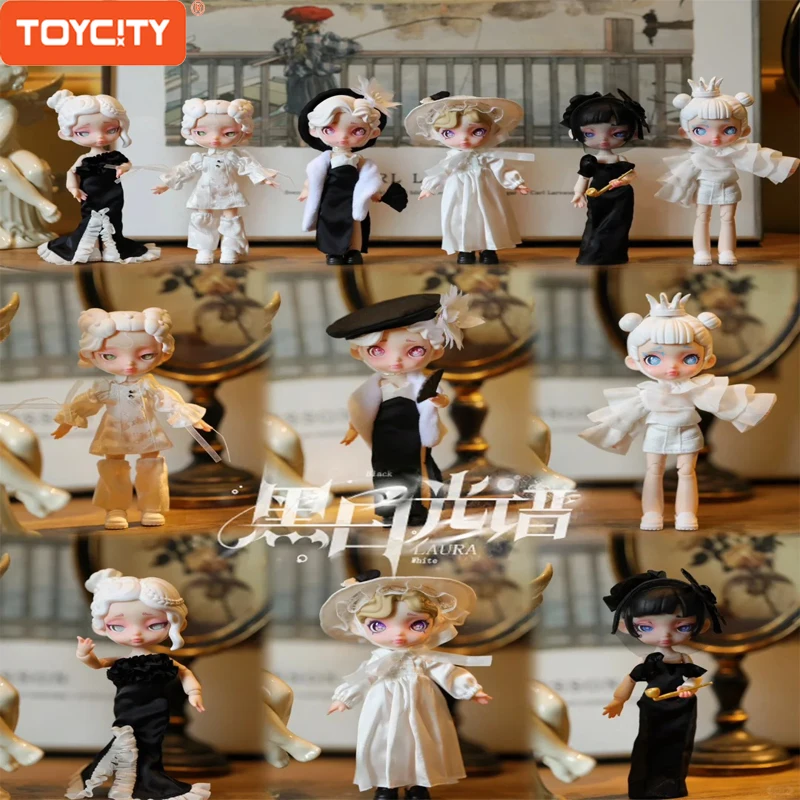 

Toycity “Black and White Spectrum”series Original Blind Box Original Cartoon Action Figure Collection Toys Mystery Box Kids Gi