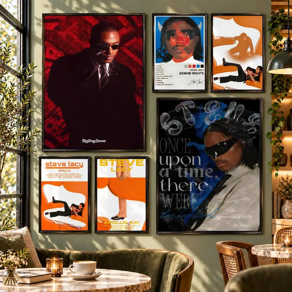 Singer Steve Lacy Alt R&B Funk Art Poster HD Self Adhesive Wall Decor for Bedroom Dorm Room Office Gaming Room Gift