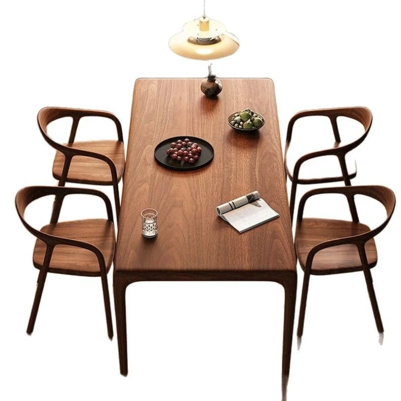 

South American walnut solid wood dining table, tenon and mortise structure long table