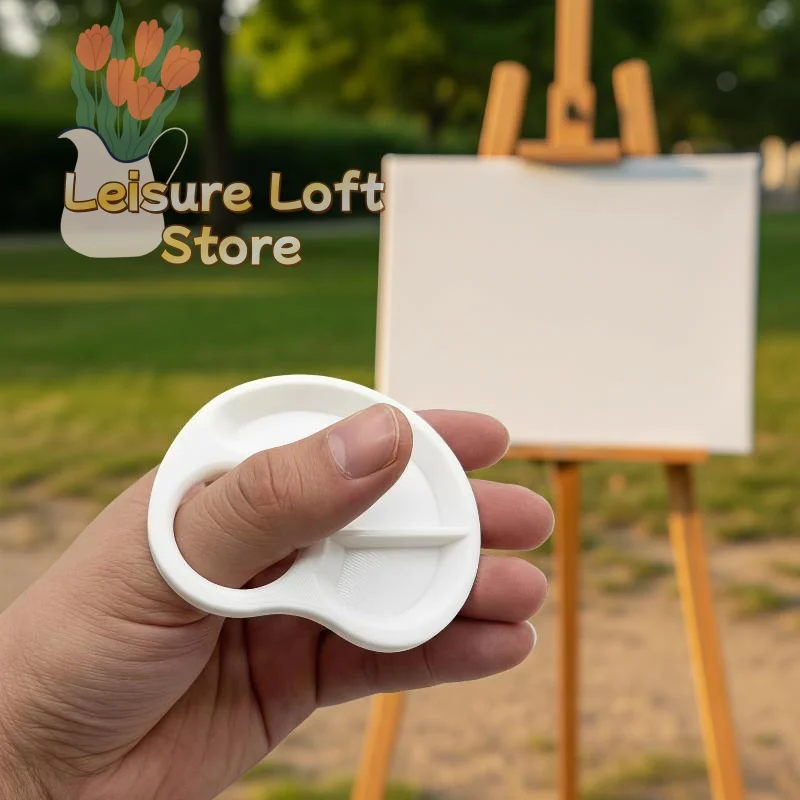 Thumb Palette Single-Color 3D Printed Portable Color-Coded Plastic for Travel Sketching Creation Use