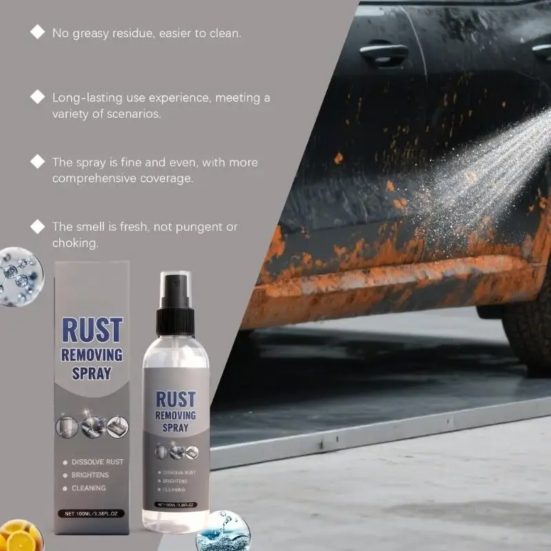 Upgrades 100ML Metal Rusts Remover Sprays Works On Bikes Boats Without Damage New