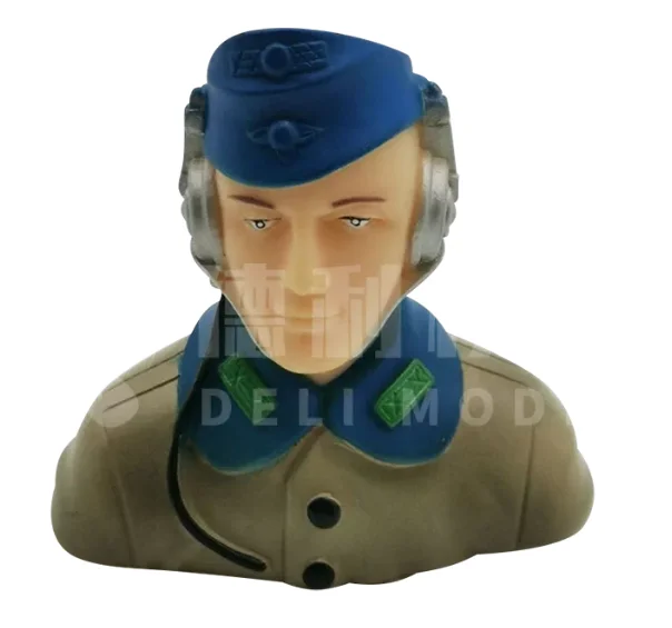 1/6 Scale Pilot Head Bust Figure 1/7 RC Airplane Pilot Doll Plastic Action Figure Model Toy for FPV Multirotor  fixwing