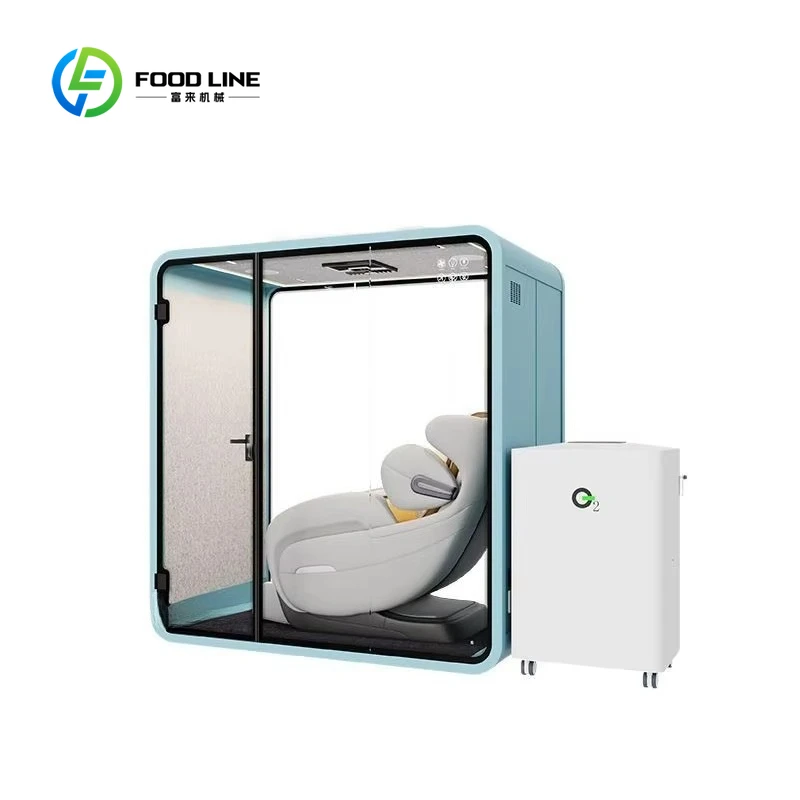 Customized Civilian Steel Frame Soundproof Oxygen Chamber with LED Lighting & Negative Ion Therapy for Home Beauty Sleep