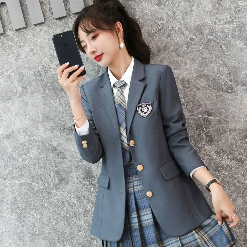 JK All Princess Academy Style Small Suit High Waist Pleated Dress Autumn New Authentic Hotel Set Women's Japanese Costume Chorus