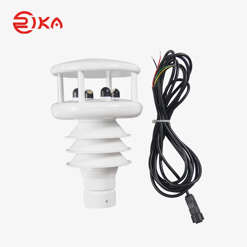 RIKA RK900-10 RS485 RS232 SDI-12 Ultrasonic Weather Station with Wind/Temp/ RH/ Pressure/ Rain/ Solar Radiation/Dust Sensor