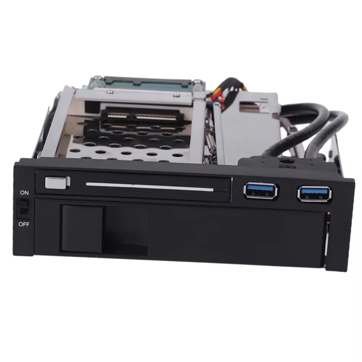 Dual-Bay 3.5-Inch 2.5-Inch SATA III Hard Drive HDD and SSD Bay Built-in Removable Hard Drive Enclosure Docking Station