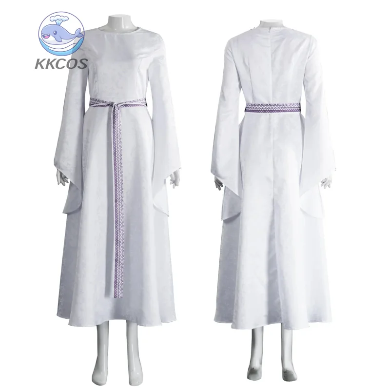 El Señor de los Anillos Galadriel Artanis Nerwen disfraz de Cosplay vestido blanco Halloween Navidad fiesta carnaval uniforme KKCos