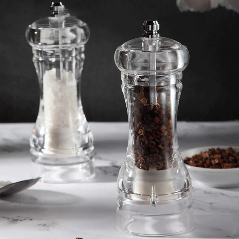 Acrylic Grinder Transparent Pepper Mill Manual Multi Seasoning Bottle Pepper Cumin Pepper Spice Grinder