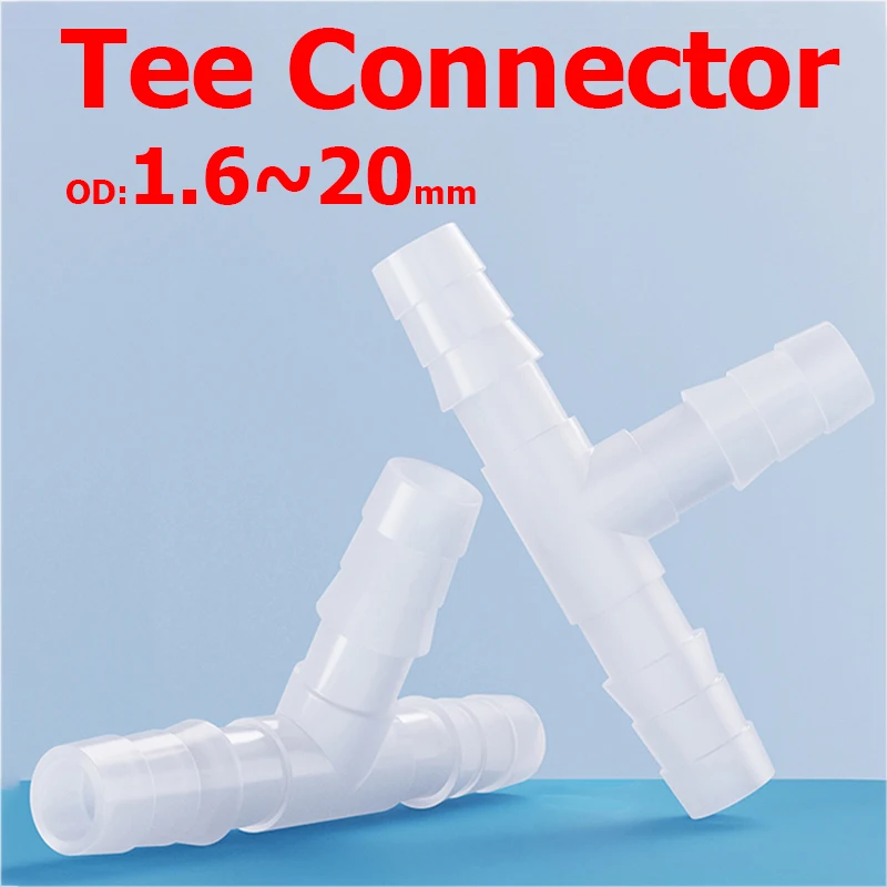

1/5/10 шт. полипропиленовый пластиковый равный тройник, наружный диаметр 1,6-20 мм, аквариум, мягкий переходник для шланга