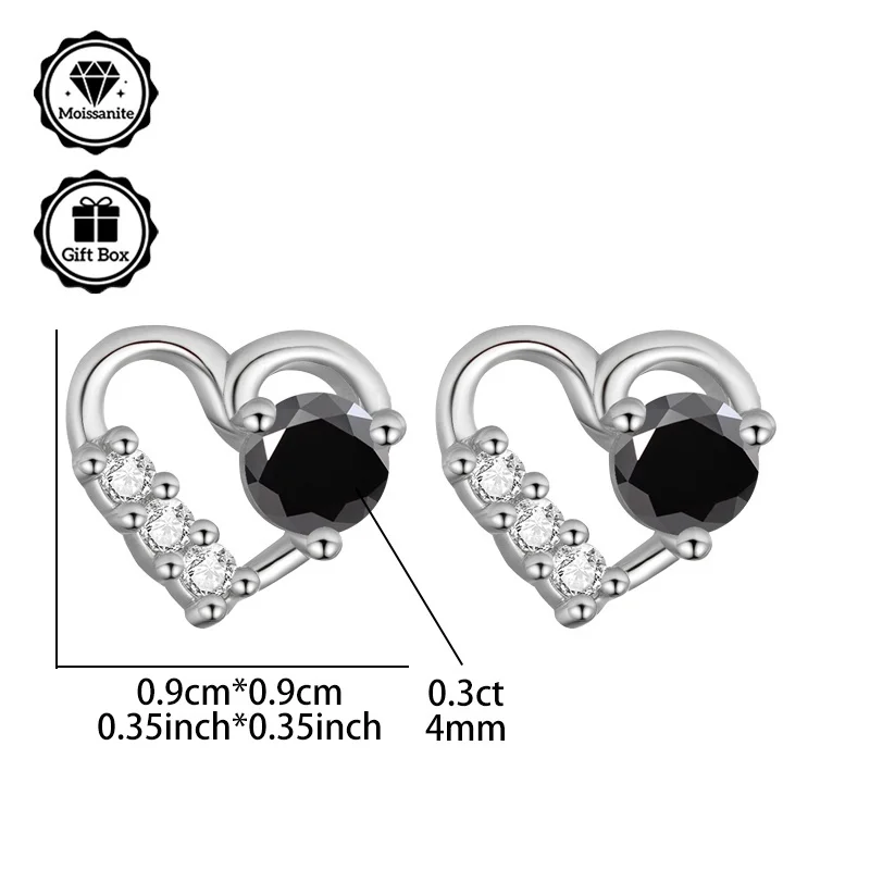 

Ювелирные изделия LAMVOICE для женщин/серьги-гвоздики с муассанитом 0,6-4 карата, серьги из стерлингового серебра S925, подарок на День святого Валентина для нее