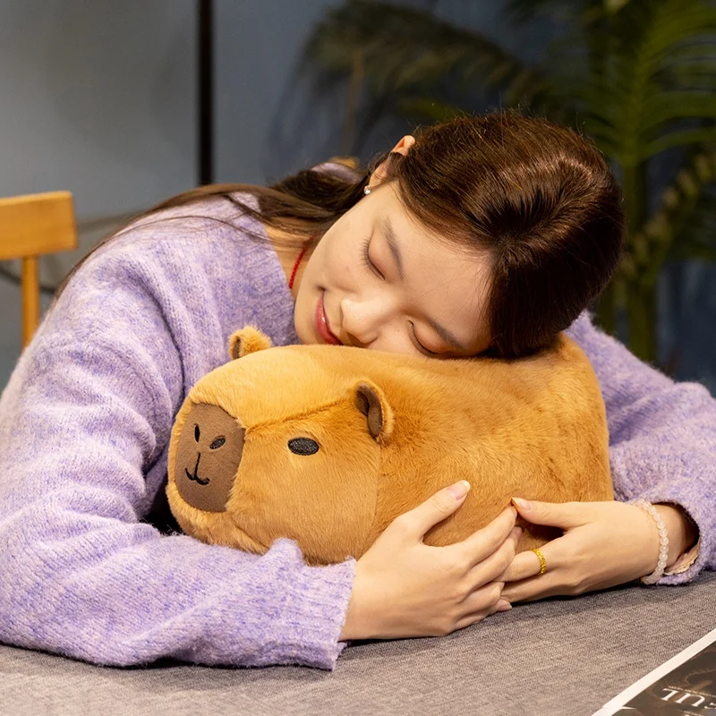 24/35CM Kawaii Capybara Plüschtier Gefüllte Weiche Tierpuppe Fett Capybara Spielzeug Schönes Kissen Geburtstagsgeschenk Raumdekoration