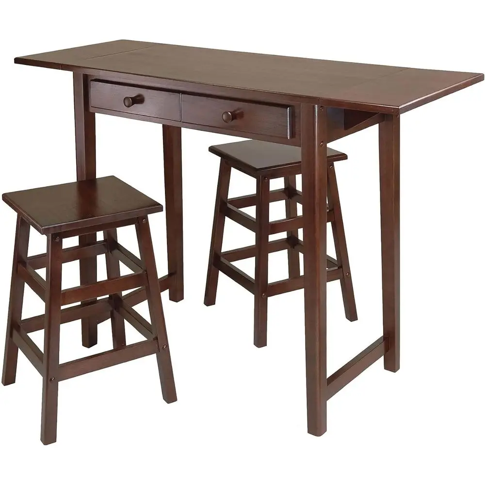 

Double Drop Leaf Dining Table with 2 Matching Stools