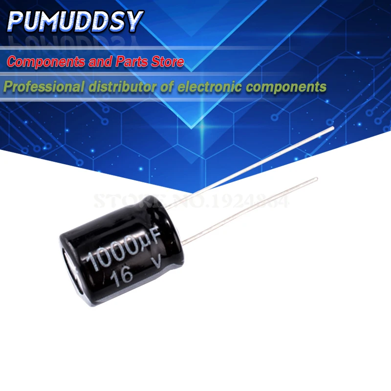 10PCS Higt quality 16V1000UF 10*13mm 1000UF 16V 10*13 Electrolytic capacitor