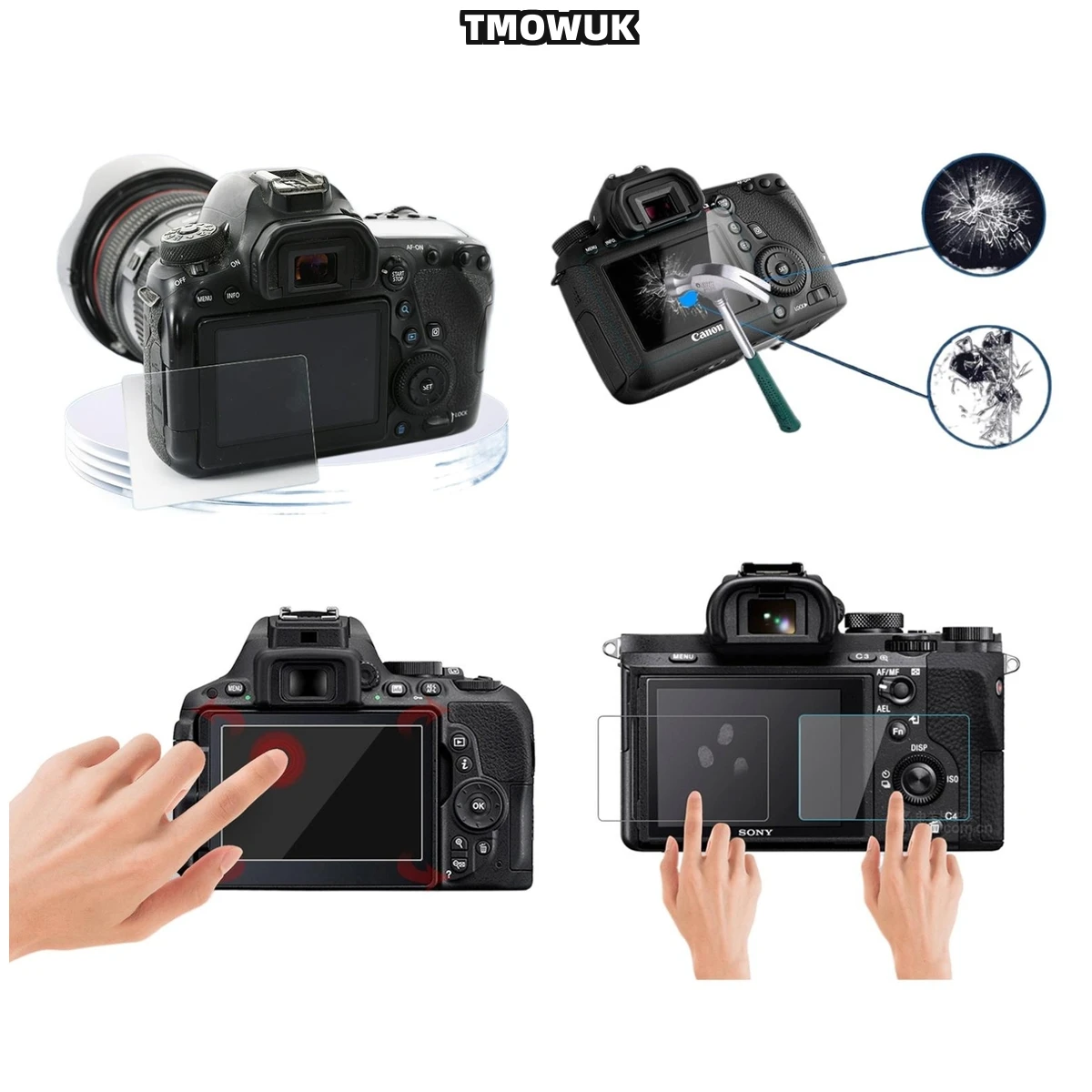 

For Canon G7X3 850D M200, Professional Grade Tempered Glass, Anti-Scratch HD Display Shield