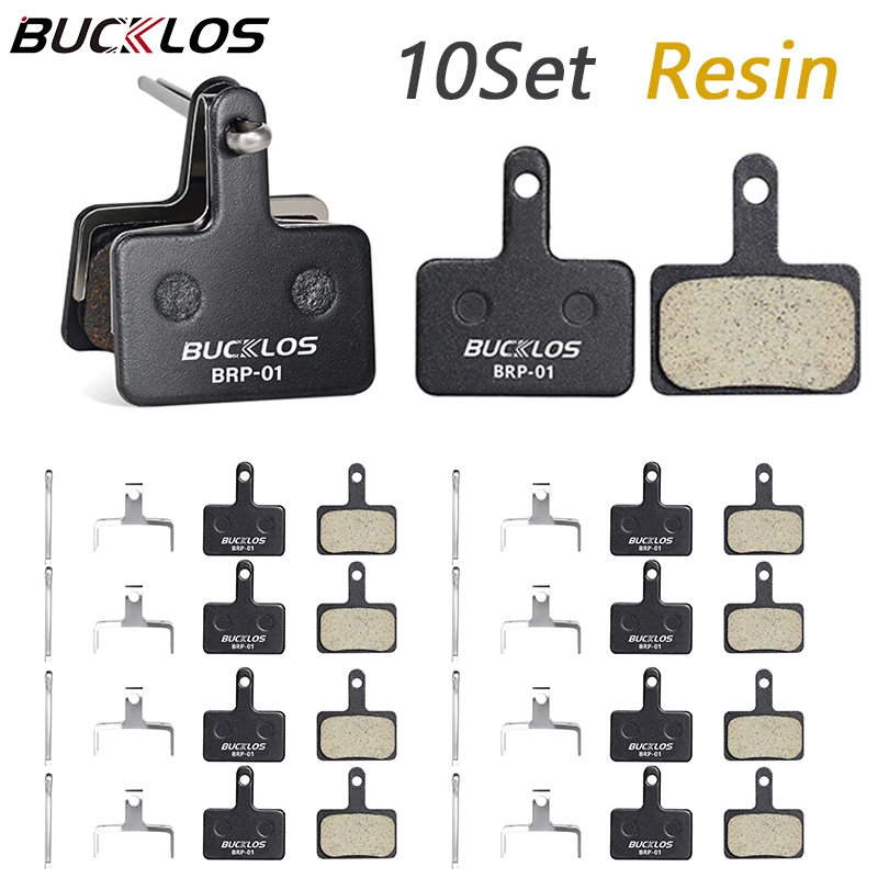 10 Set BUCKLOS Resin Bike Pad Fit B01S B03S B05S Hydraulic Disc Brake Pad Road Mountain Bike Pads for MT200 MT400 M485 M525 M355