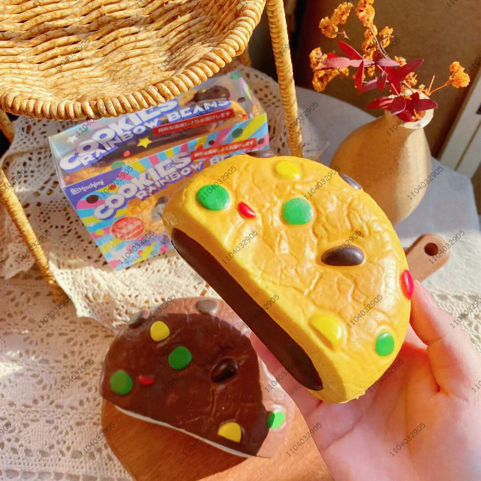 Chocolate Chip Cookie Slow Rising Squishy Toy Biscuit Cookie Fidget Toys AMSR Sensory Anti Stress Relief Toys for Kids & Adults