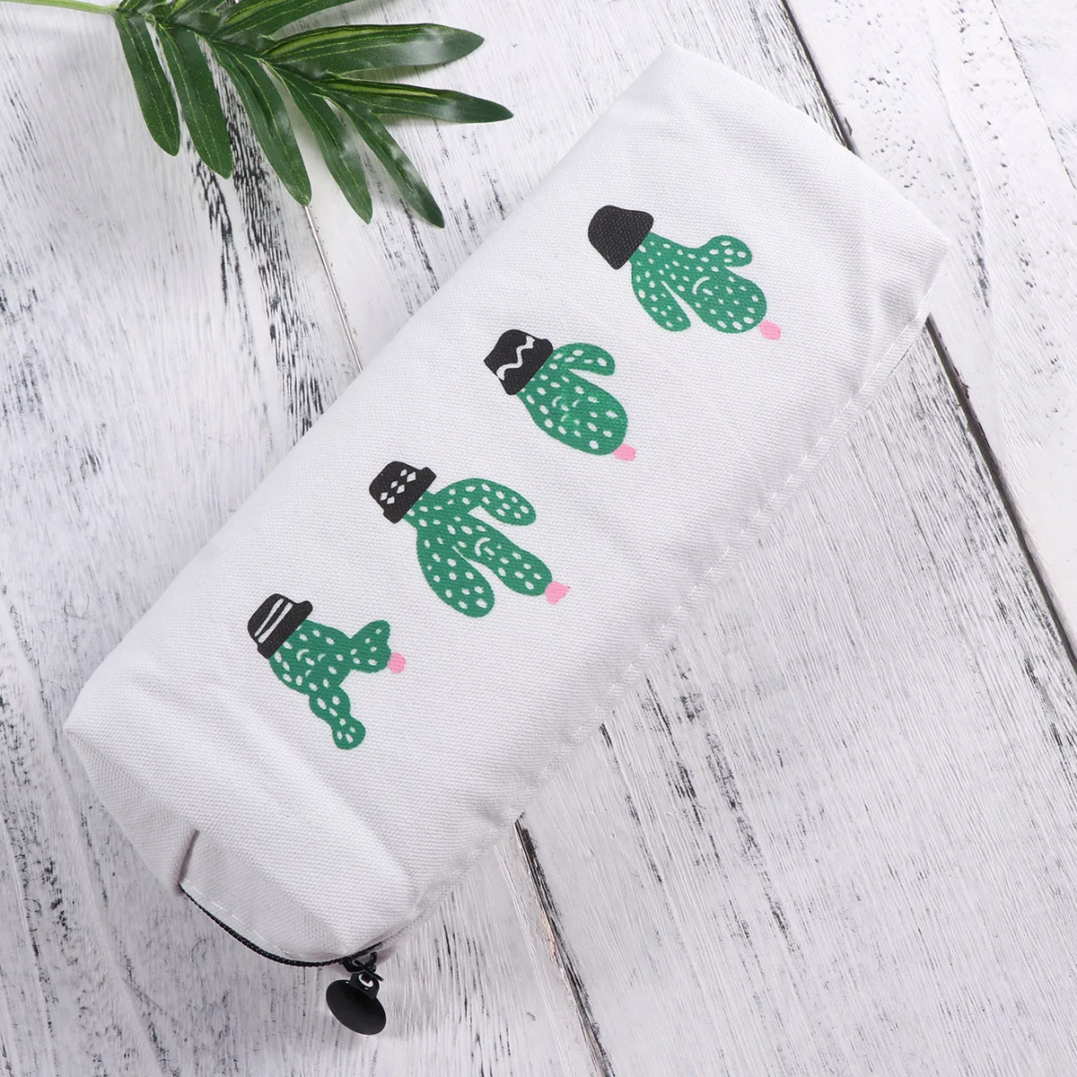 

Cactus Canvas Pen Bag Stylish Pencil Case Kids School Supplies Organizational Tool