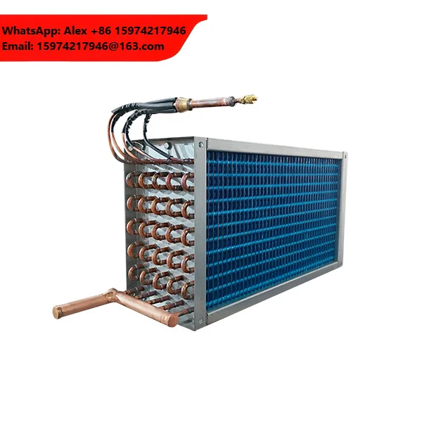 New Industrial Heavy Duty Copper Tube Aluminum Fin High Energy Efficiency Heat Exchanger Evaporator Coil Radiator For Power