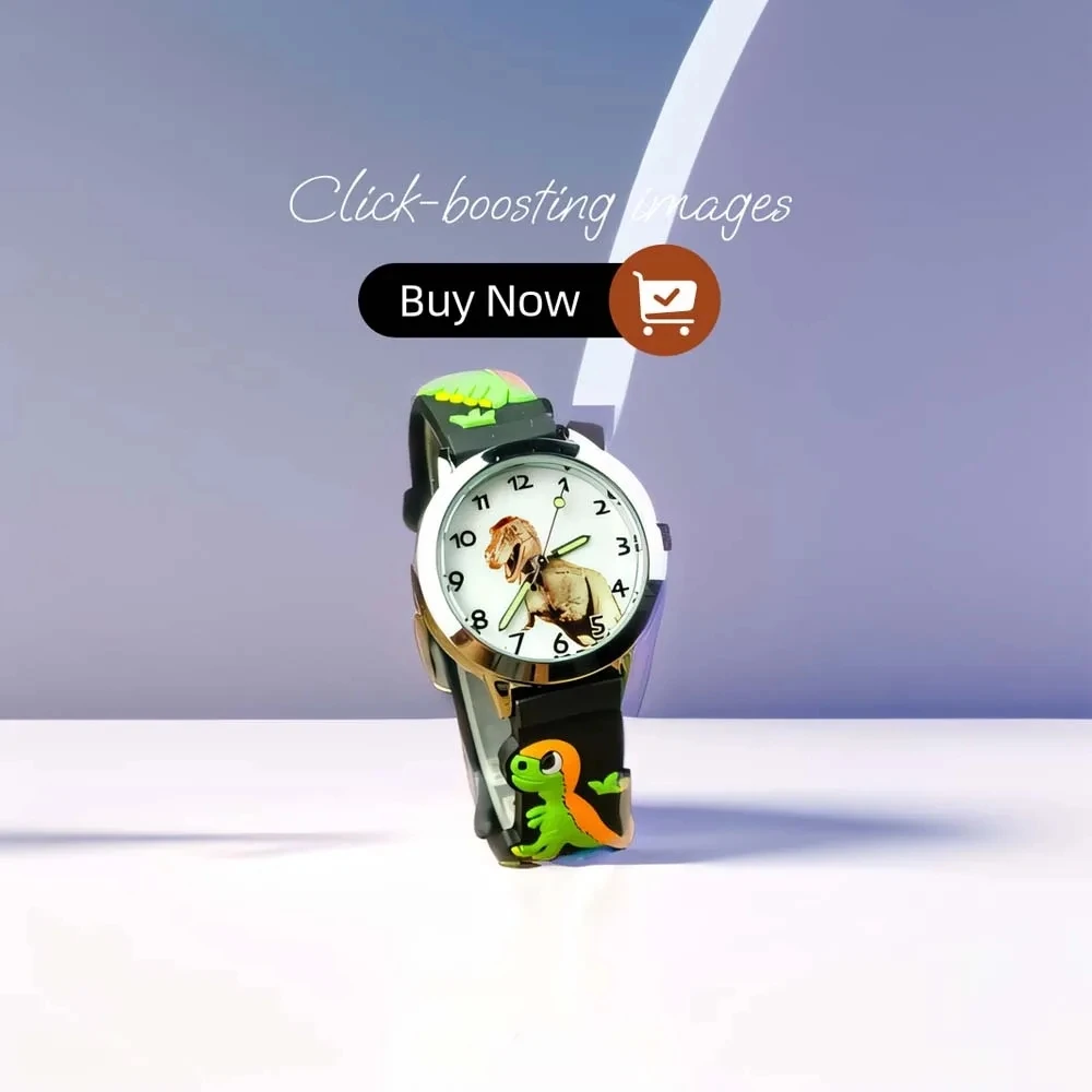 Children's Watch Youth Cute Cartoon 3D Tyrannosaurus Rex Quartz Watch Boys and Girls Dinosaur Watch Children's Best Gift XFCS