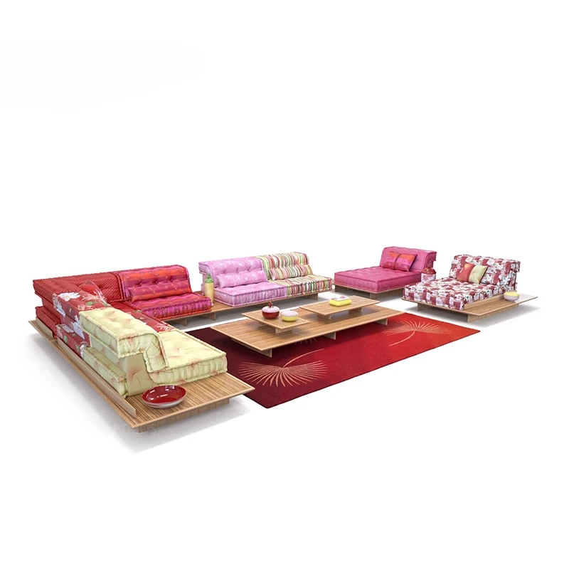 

Mahjong square color fabric module sofa multi-combination can be modern furniture B & B