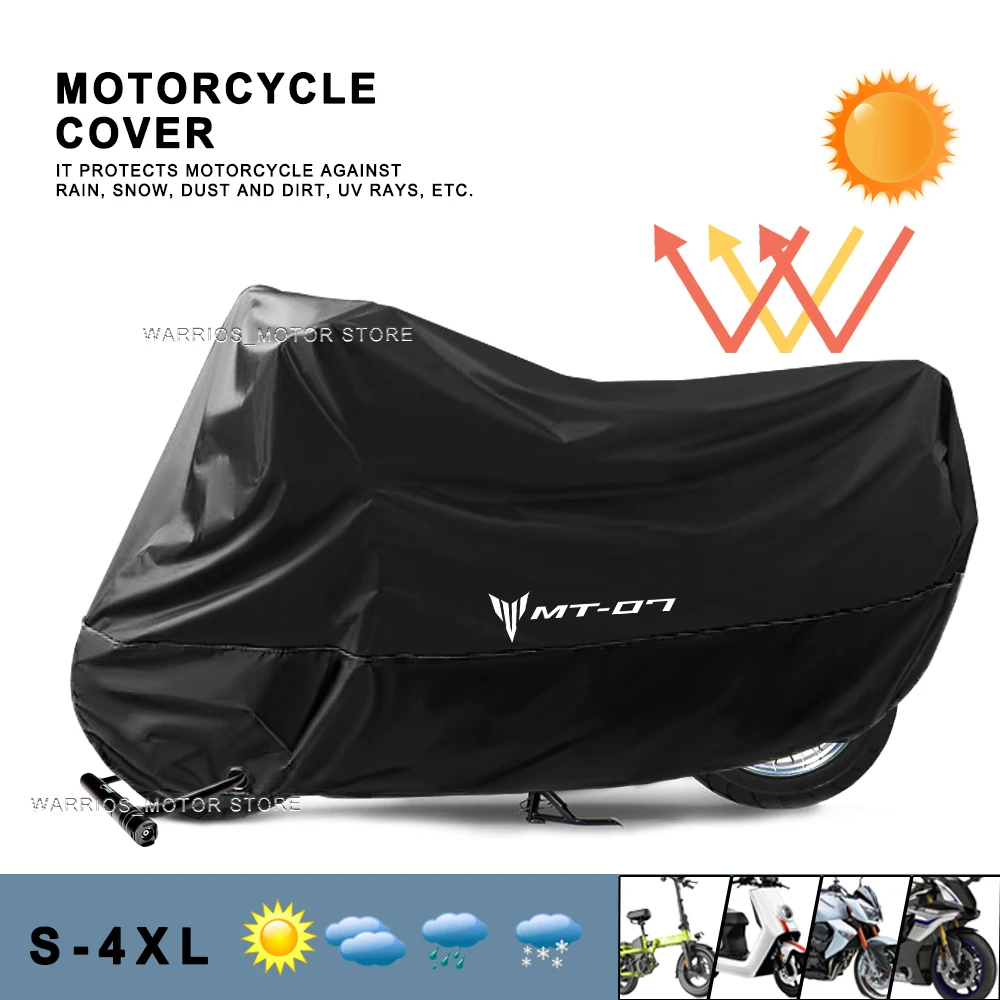 

For YAMAHA MT-07 MT07 MT 07 2014-2022 2021 2020 2019 Motorcycle Cover Waterproof Outdoor Rain Dustproof UV Protector Covers