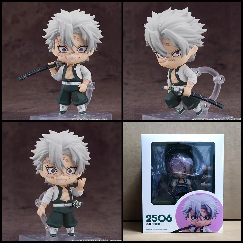 Anime Demon Slayer Shinazugawa Sanemi Q Versione mobilità articolare Action Figure Modello in PVC Giocattoli Decorazione da scrivania Regali da collezione in scatola
