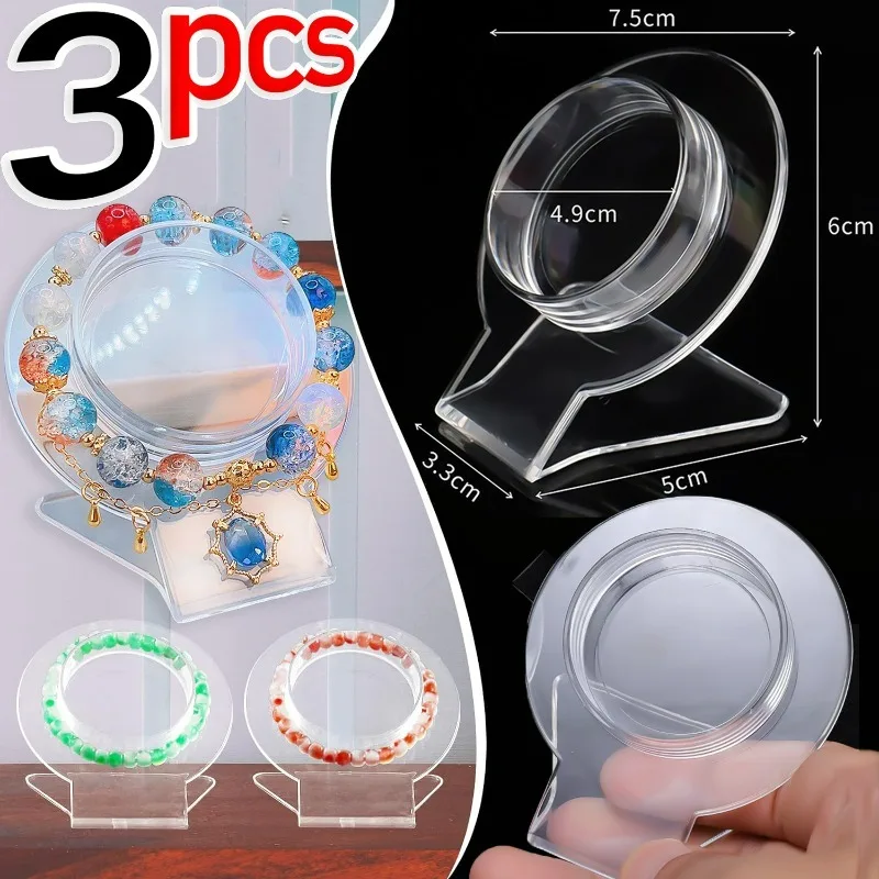 Items Acrylic Display Stand Transparent Sturdy Bracelet Showing Shelf Watches Steady Exhibit Rack Jewelry Display Accessories