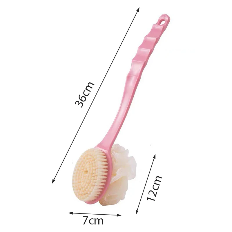 Long-handled Scrubbing Artifact Brush Bath Scrubbing Towel Household Bathroom Supplies Soft Hair Bathing Back Scrubbing Brush