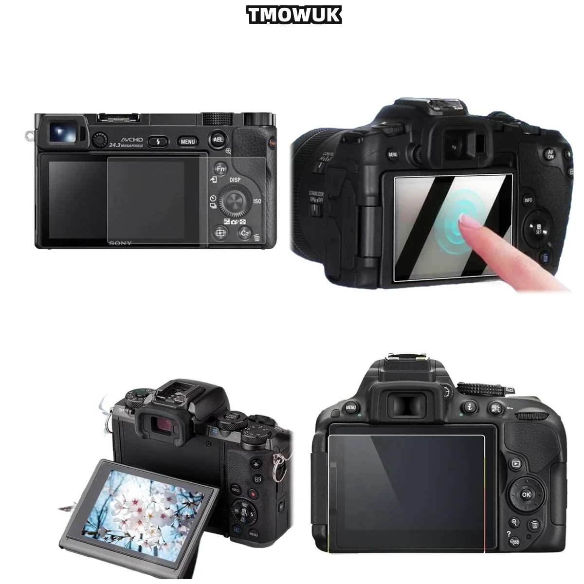 For Nikon D5300 D54 D5500 D5300 D5600 LCD Protective Film, Anti-Scratch 9H Hardness Glass