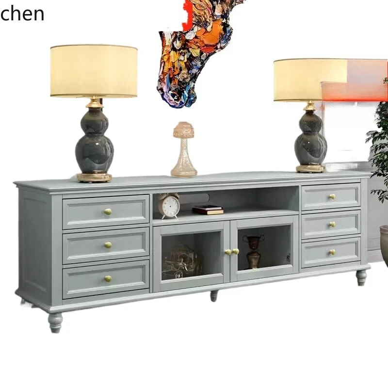 

HTT TV cabinet modern simple low cabinet bedroom high furniture living room retro new