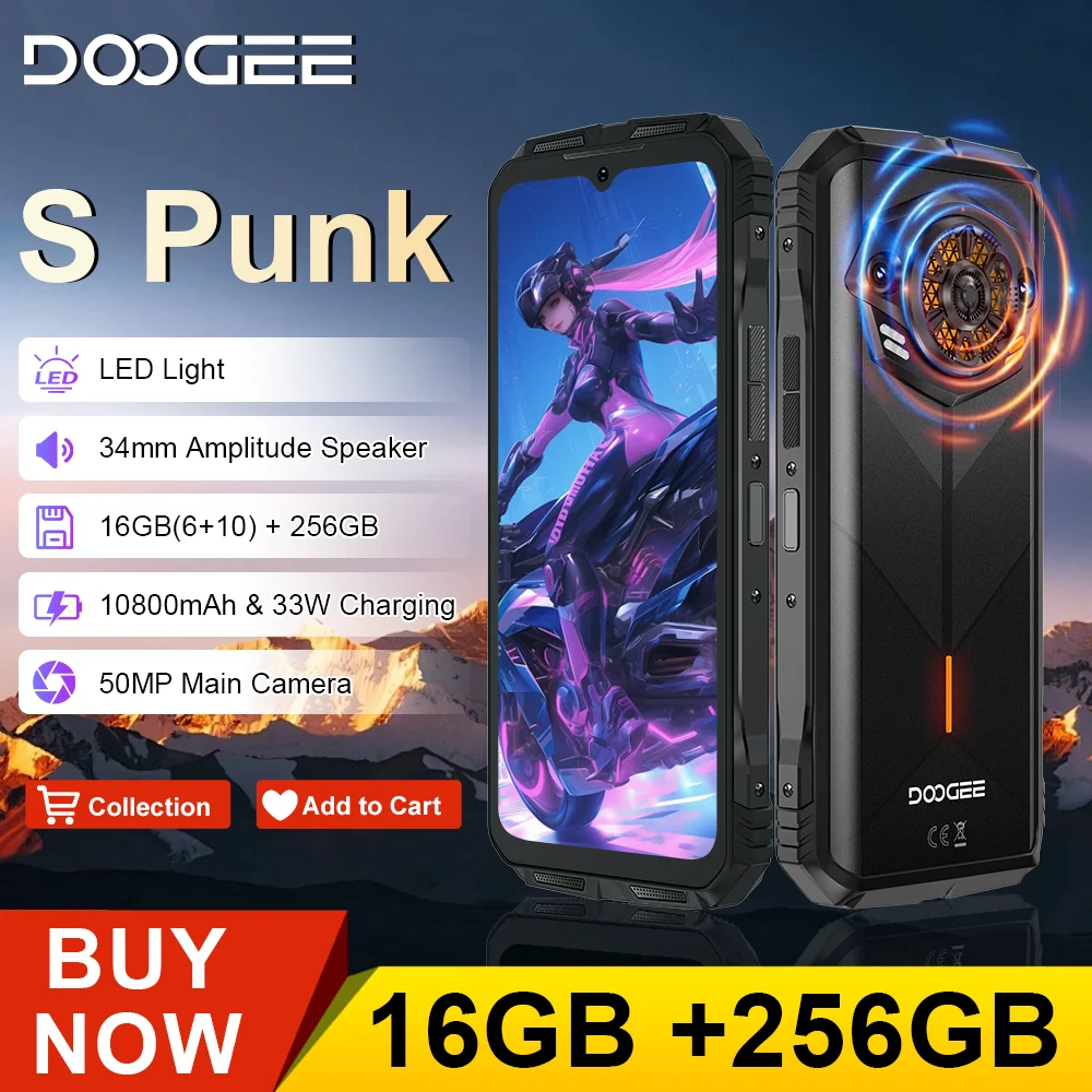 Global version DOOGEE S Punk Rugged Smartphone Android 14 6.58