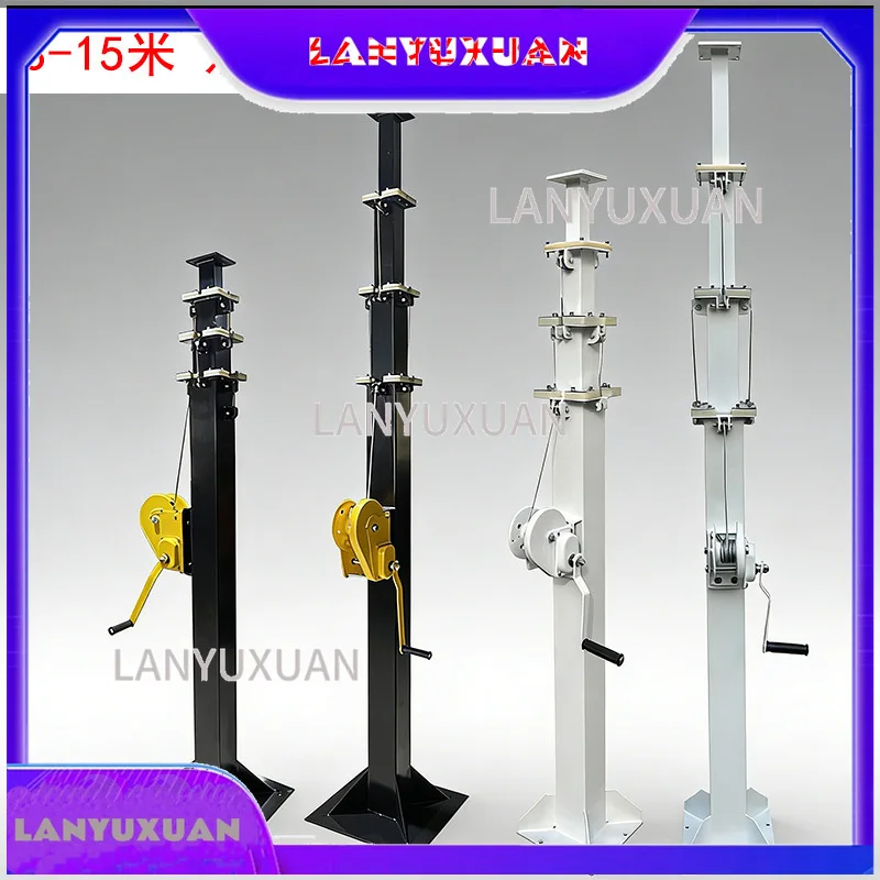 2026 Telescopic Mast for SYD Hand Crank Adjustable Height 5m 8m Extendable Light Tower Pole Vertical Mast for