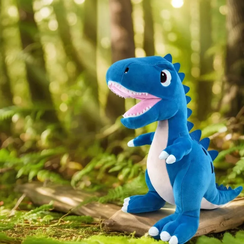 

Cute Blue Tyrannosaurus Plush Doll Kawaii Dinosaur Stuffed Soft Plushie Room Decoration Pillow Toy For Children Kids Gift