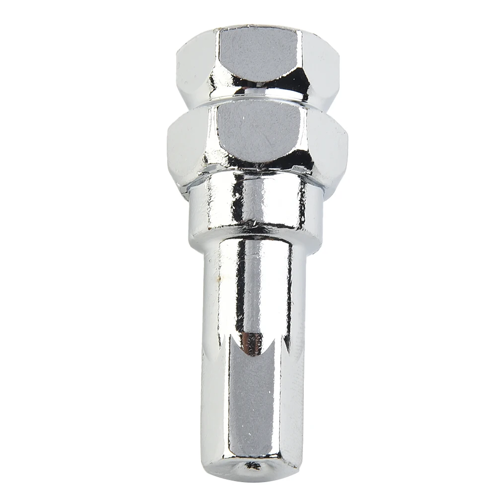 Premium 6 Point Sided 12mm Hex Key Tuner Wheel Lug Nut Tool Socket Adapter Wrench, Silver Color, Steel Material