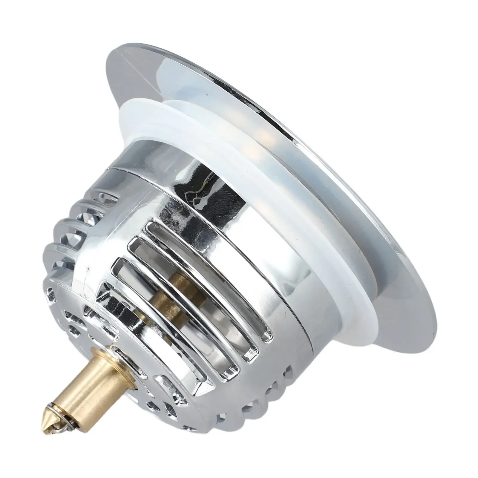 Stainless Steel Look Sink Strainer Strong Construction that Effectively Collects Debris While Quick Water Flow