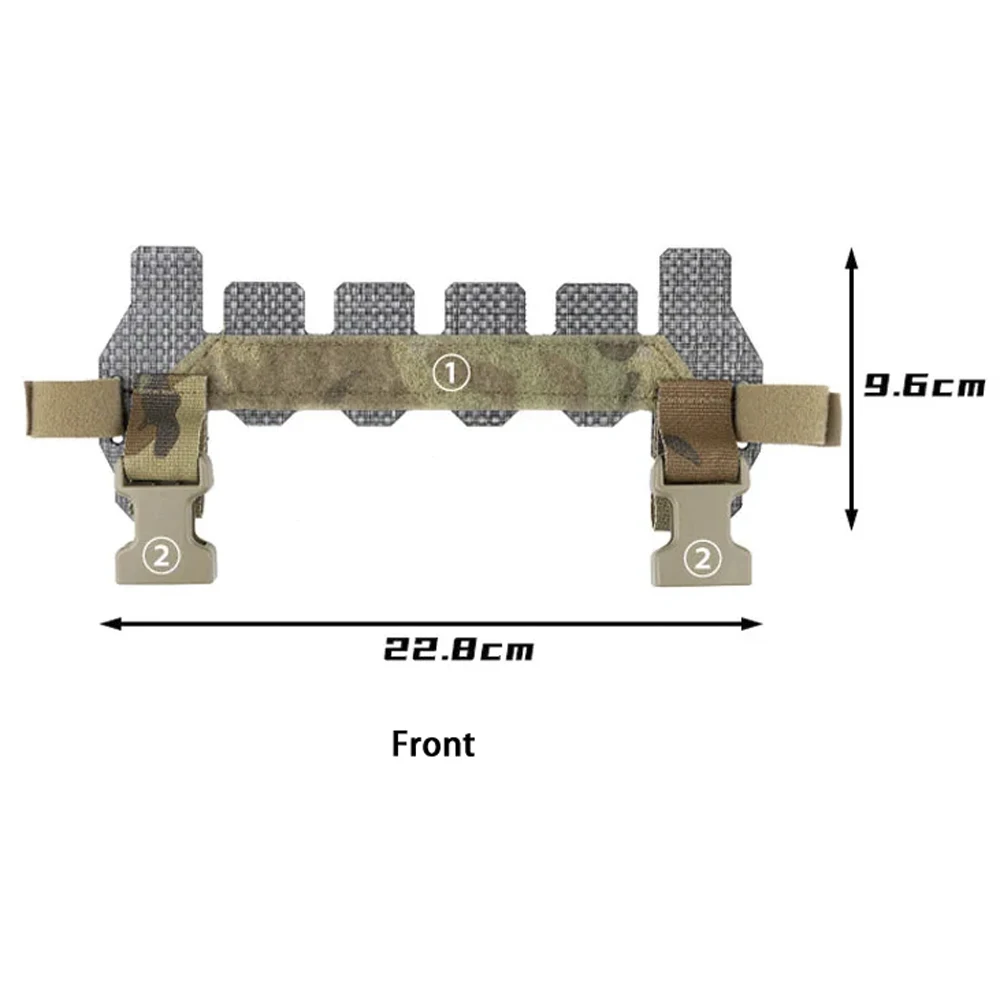 Outdoor Vest Chest Conversion Board Molle Extended Adapter Plate for CP SPC Outdoor Vest  Imported Composite Material