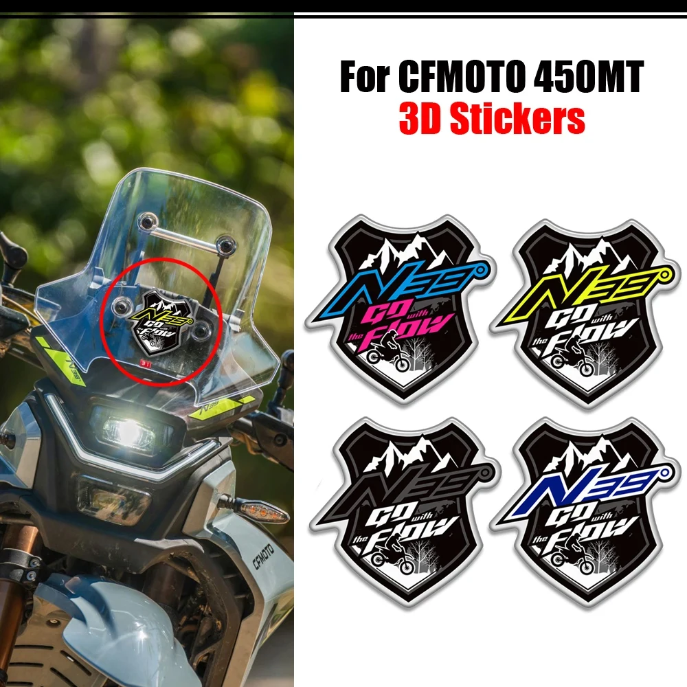 For CFMOTO 450MT 450 MT Adventure Bike CFMOTO Protector Tank Pad Grips Kit Knee Fairing Fender 3D Stickers Decals Wind Deflector