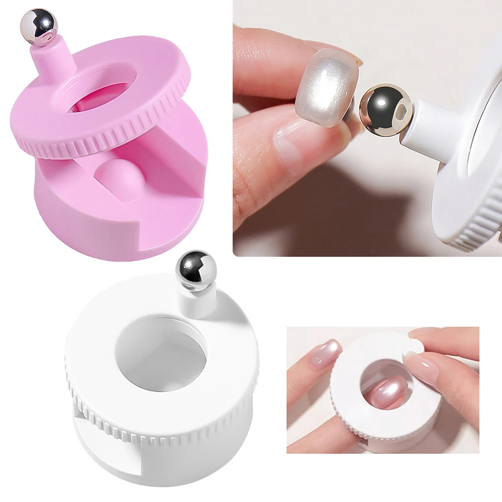 Effortless Glass Bead Cat Eye Nail Art Tool Automatic Rotating Strong Magnetic Suction Portable Design Ideal For Beginners