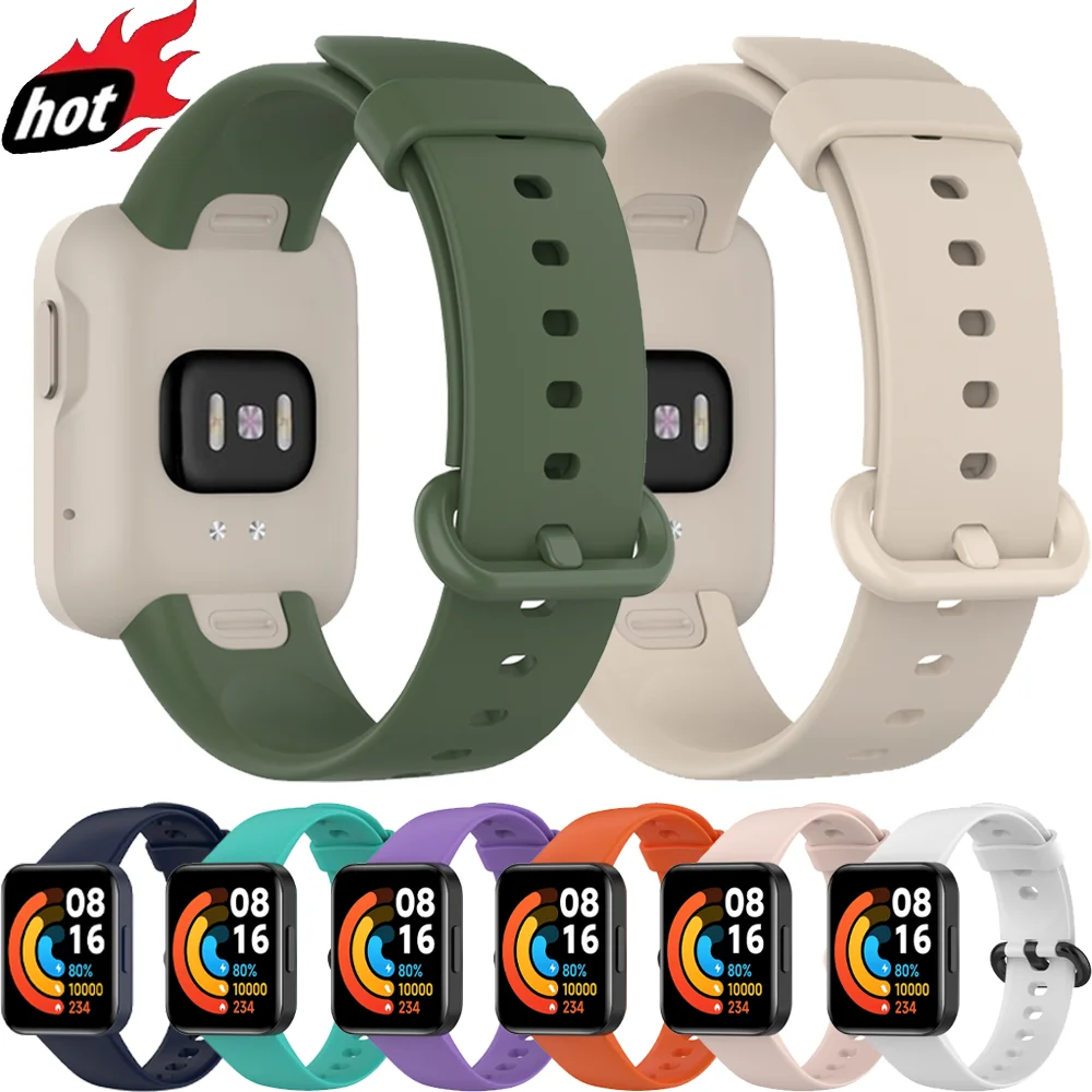 Pulseira de silicone oficial para redmi watch 2/1 lite/horloge 2, pulseira esportiva para xiaomi mi watch lite 2/poco, acessório para relógio