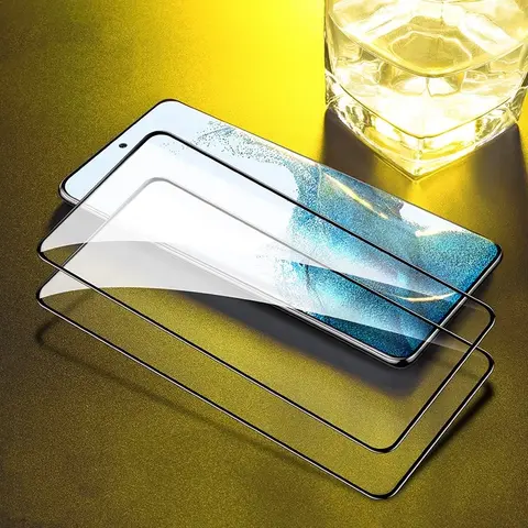 SmartDevil HD 필름 강화 유리, 삼성 갤럭시 S23 S22 용, 곡선 풀 커버 화면 보호기, 삼성 S23 플러스 S22 플러스용