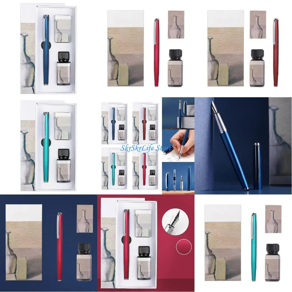 قلم حبر للأعمال E65E، يتضمن 4 خراطيش حبر و20 مل حبر #1