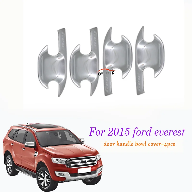 

Хромированная крышка чаши дверной ручки из АБС-пластика для Ford Everest 2015, внешние обвесы, крышка топливного бака, хромированный декоративный комплект