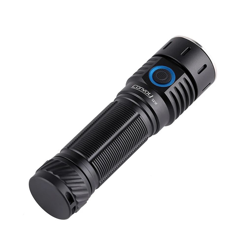 Convoy S21F 519A Led Flashlight Linterna with 60 Degree TIR Lens 21700 Flash Light Type-c High Powerful Torch 2700K to 5700K