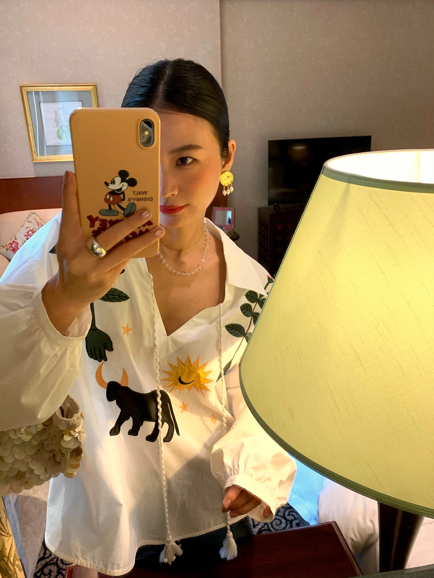 

Early Autumn Women's Loose Pure Cotton Long Sve V-Ne irt 2025 New Sle Korean Version Breathable Thin Fabric Tourist ...