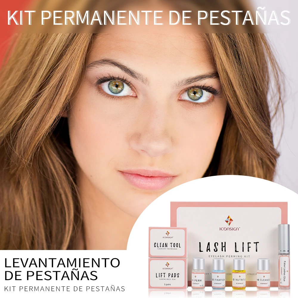 Kit de Levantamiento de Pestañas ICONSIGN Permanente de Pestañas Serum Potenciador Lash Lift Maquillaje de Ojos Herramientas de Maquillaje Envío Gratis