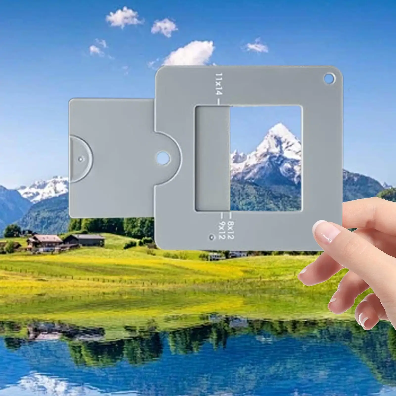 Portable Sliding Color Isolation Viewfinder, Artist View Catcher Tool w/Adjustable Mechanism, Composition Aid for Photographers